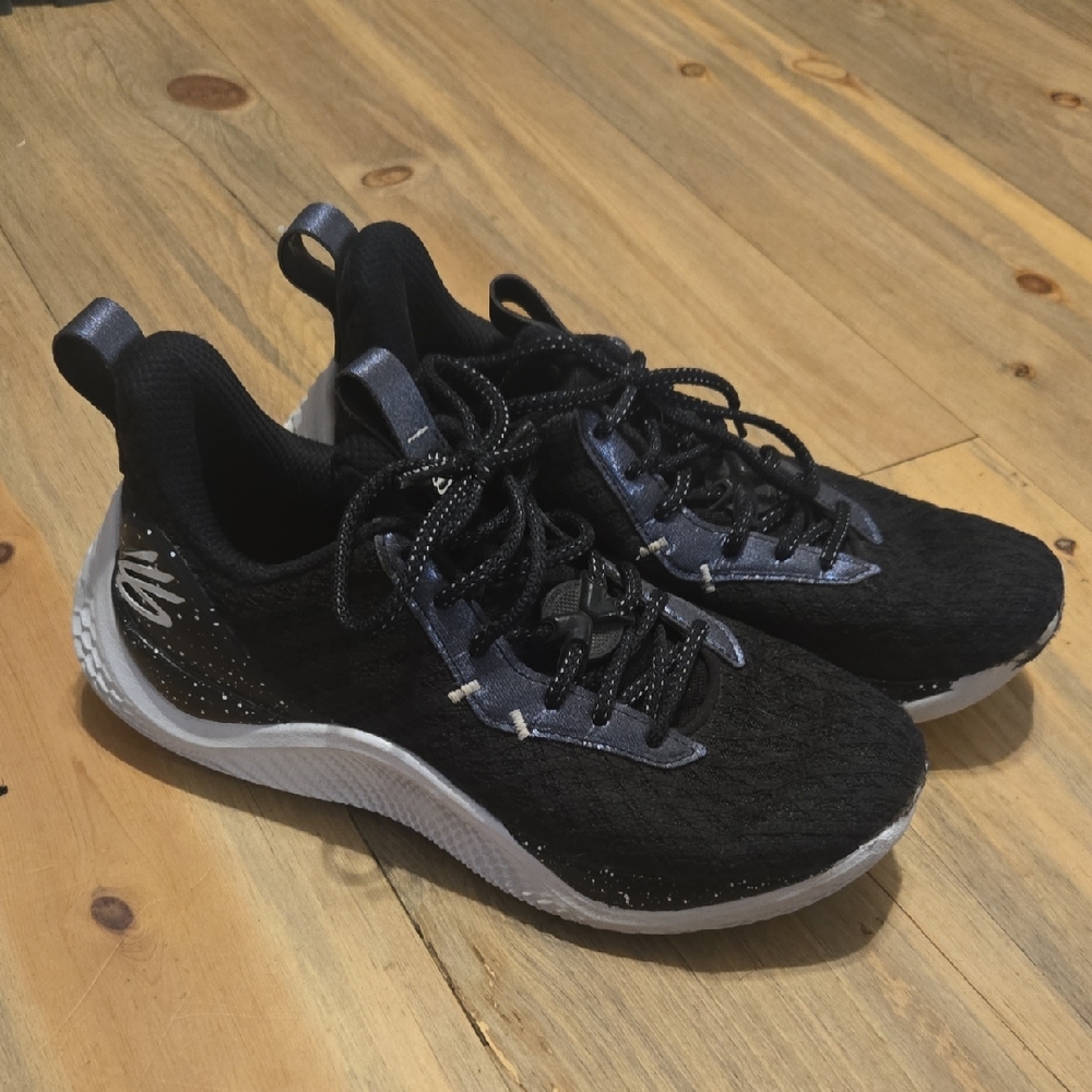 Under Armour Curry Black and White Athletic Shoes